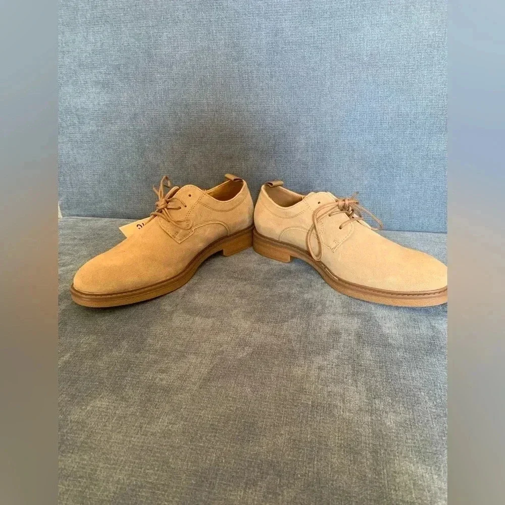 Men’s Madden NYC Taupe Suede Terry Lace Up Professional Dress Up Shoes Size 9.5